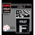 Autocolant 3D crom Type-3 (28mm) litera - F